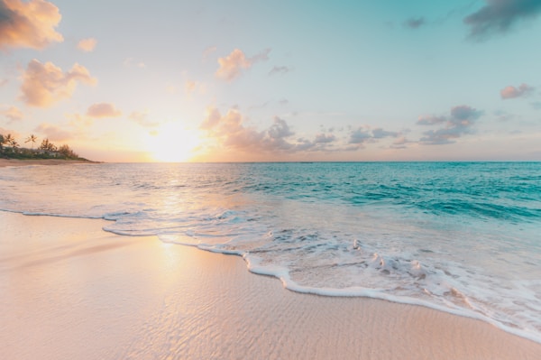 Sandy beach and gentle surf